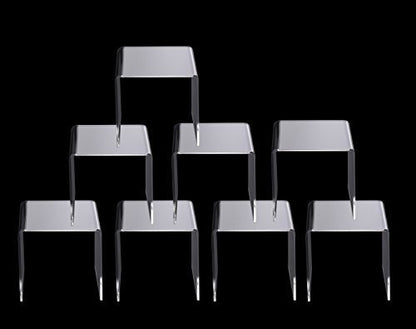 Jusalpha® 8 PC 6'' Clear Acrylic Risers, Retail Display Risers Shelf - size: 6x6x6 Inches