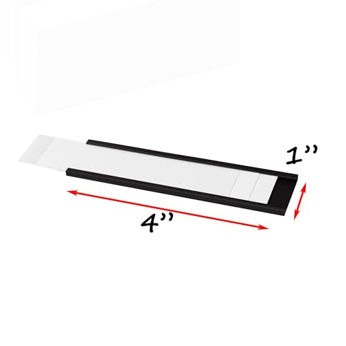 Realth C Channel Magnetic Label Holders 70 Pack 1'' x 4'' for Metal Racks and Shelves - size: 1'' x 4'', style: 70 Pack