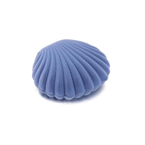 AKOAK 1 Pack Shell Jewelry Box, for Earrings, Necklaces, Bracelets, Jewelry Display Gift Box Holder (blue) - color: blue