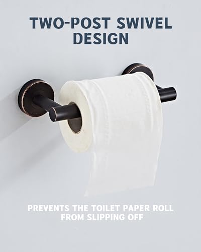 RARXTR Bronze Toilet Paper Holder SUS304 Stainless Steel Double Post Pivoting Toilet Paper Roll Holder Wall Mounted Toilet Tissue Holder for Commercial Bathroom RV Oil Rubbed Bronze - color: Oil Rubbed Bronze