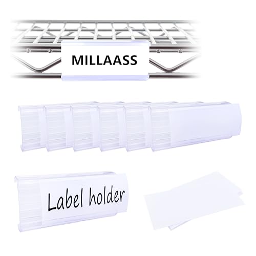 30Pcs Wire Shelf Label Holder fit for Metro&Rack 1-1/4in,Label Paper Insert