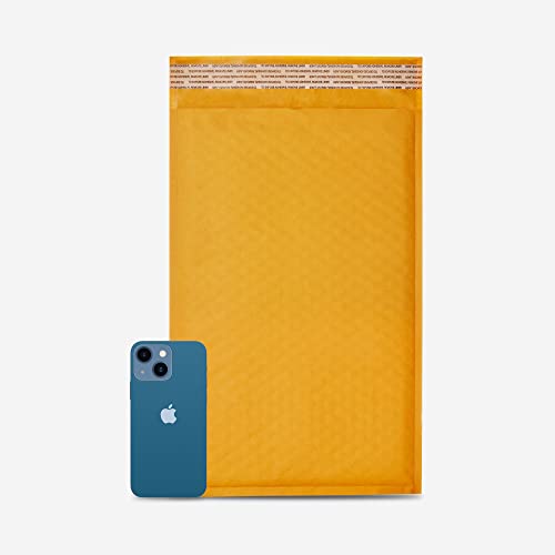 Golden Kraft Bubble Mailers 10.5x16 inch - 100 pack, Self-Seal Cushioning Padded Envelopes #5 | Small Business eCommerce shipping jewelry, makeup, cosmetics, and more - MADE IN USA - size: #5 - 10.5" x 16"