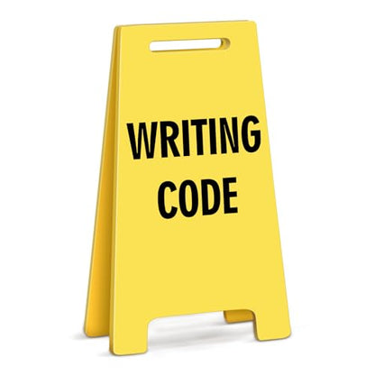 Funny Office Desk Accessories Decor WRITING CODE Acrylic Mini Floor Do Not Disturb Sign Funny Cute Gag Office Decorations Gifts for Work Women - style: WRITING CODE