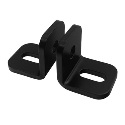 10 PCS 1-1/2" Adjustable Black Rafter Clips Brackets,Angle Iron with Holes L Brackets Heavy Duty for Wooden Battens Timber Beam Ceiling Joist, Max Load 420lbs,3/16" Thickness