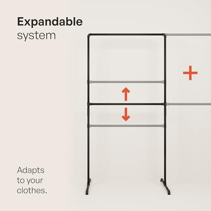 pamo Clothing Rack Black – 39" W x 76" H, 170 lbs Load Capacity - color: Black, size: 1 Standard