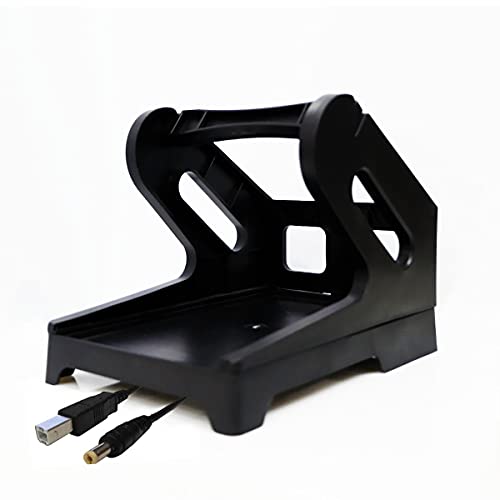 Thermal Shipping Label Holder, 4x6 Label Holder for Rolls and Fanfold Labels, Thermal Roll Holder to Desktop Label Printer (Black)