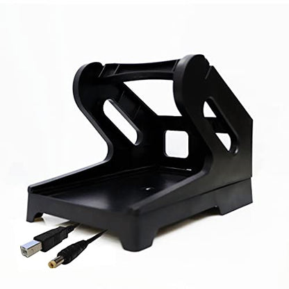 Thermal Shipping Label Holder, 4x6 Label Holder for Rolls and Fanfold Labels, Thermal Roll Holder to Desktop Label Printer (Black)