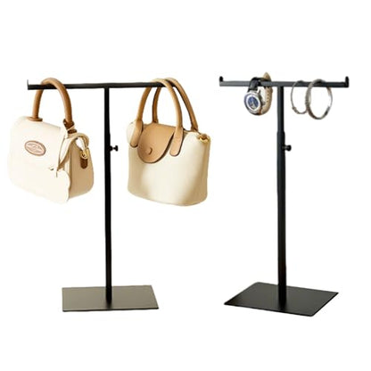 Purse Display Stand, Black 2PCS Jewelry Tower Stainless Steel - color: Black-2 Pcs