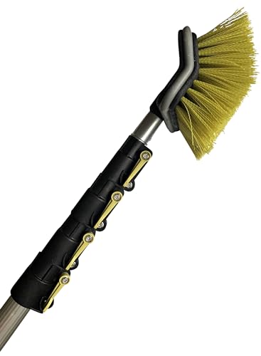 DOCA Scrub Brush 6-24 Ft with Long Handle Extension Pole - Outdoor Broom and Scrubbing Brush for House Floor, Deck, Patio, Car - Hard Brush - size: With Pole - 24 Ft, style: Hard Brush
