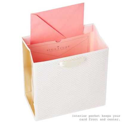 Hallmark Signature 7" Medium Birthday Gift Bag with Tissue Paper (Pink Flowers) - size: 1 count (Pack of 1), style: Pink Flowers