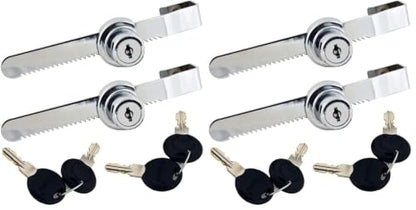 WOOCH Sliding Glass Door Ratchet Lock with Chrome Finish, Keyed Alike Showcase Display - 4 Pack - size: 5-1/2 Inches - 2Pack (Pack of 2)
