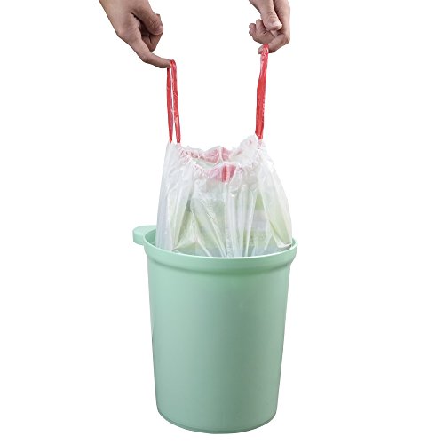 6 Gallon White Drawstring Trash Bags, 120 Counts