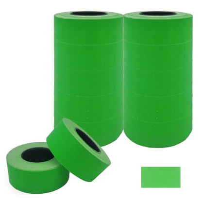 Motex 2 Line Blank Labels - 10,000 Green Blank Price and Date Gun Labels, Fits MX-2316 - color: Green, size: 10 Rolls