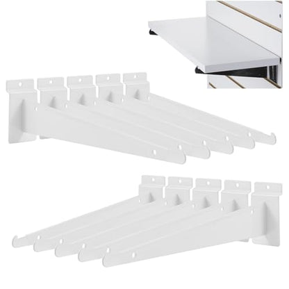 6'' Slat Wall Shelf Bracket,10 Pack Heavy Duty Slatwall Bracket - size: 6 inch-WT