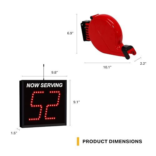 2-Digit Wireless Take A Number System with Counter Top Dispenser