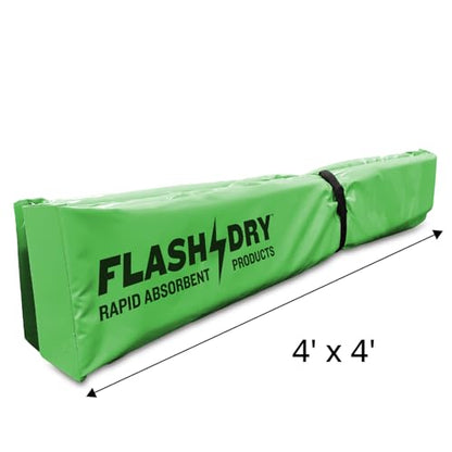 FLASHDRY Portable Spill Containment Berm, Folding Duck Pond, 4'' x 4'' - color: Light Green