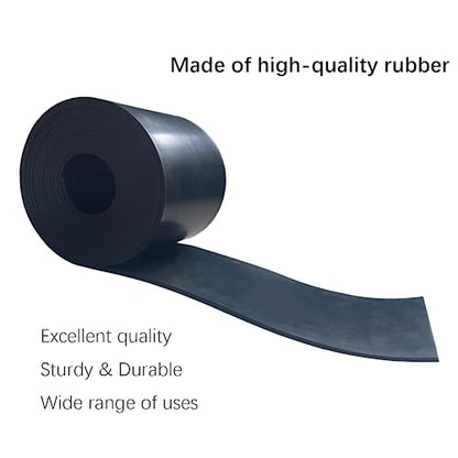 Solid Rubber Strip Roll 1/8 (.125)" Thick X 4" Wide X 10'Long - size: 4"X10'X1/8, style: No Adhesive