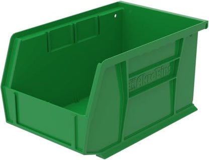 Akro-Mils 30237 AkroBins Plastic Storage Bins, 9"x6"x5", Green, 12-Pack - color: Green