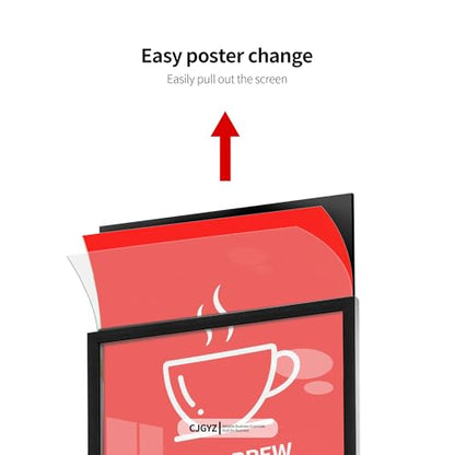 Sign Holder Floor Stand, Heavy Duty Pedestal Poster Banner Stand, 18×24 Inch Double Sided Slide-In Board Display Stand for Menu, Poster, A Frame Sign - size: Size: 18×24