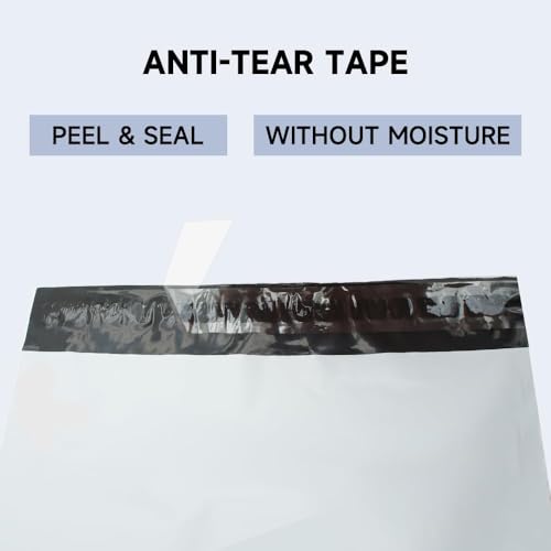 Poly Mailers Shipping Bags with Strong Adhesive, Waterproof Mailing Bags for Clothing, T-Shirts, and Small Business Shipping - color: White, size: 14.5x19 10pcs