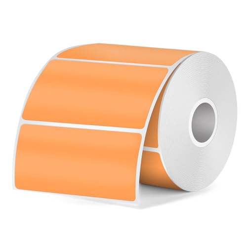 Direct Thermal Label Orange 2×1 Inch for M110 M120 M220 M221 350 PCS - color: Orange, size: 1 X 2 Inch