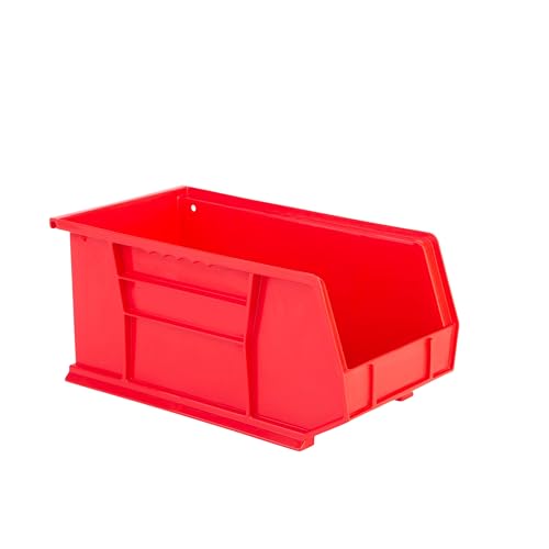 HE HUDSON EXCHANGE 15" x 8" x 7" (6 Pack) Plastic Stackable Storage Bin, Red - color: Red, size: 6 Pack