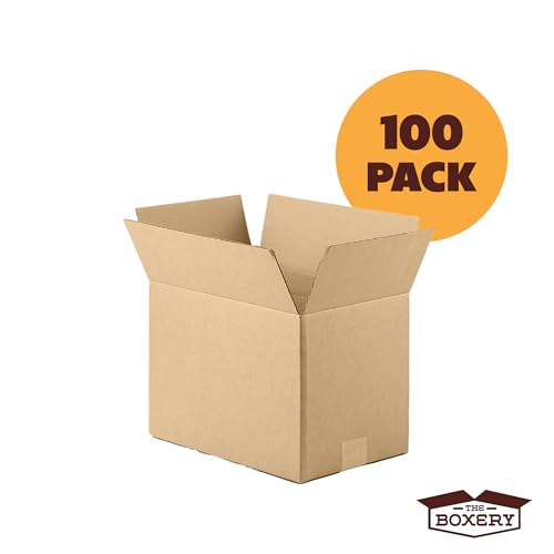 The Boxery 10"x8"x6" Corrugated Cardboard Boxes 100-Pack - size: 10 x 8 x 6"