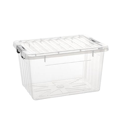 Cetomo 18Qt Plastic Storage Bin, Stackable Storage Box with Lid, Organizer, Container for Home, Office, Drom, PP, BPA-Free, Nestable, Clear, 18Quart-4 Pack - size: 18Qt*4
