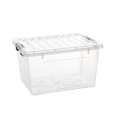 Cetomo 18Qt Plastic Storage Bin, Stackable Storage Box with Lid, Organizer, Container for Home, Office, Drom, PP, BPA-Free, Nestable, Clear, 18Quart-6 Pack - size: 18Qt*6