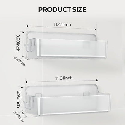 Nieifi Adhesive Shower Shelves, Clear, 2 Pieces - color: A-Clear, size: 2 pieces