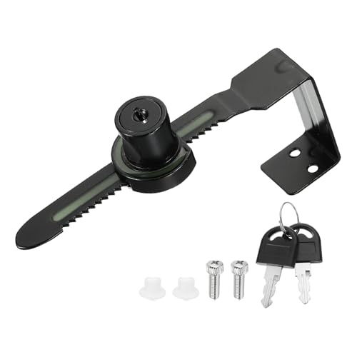 2.1" Luminous Sliding Glass Door Ratchet Lock Fit 1.57-1.97" Black - color: Black, size: 2.1"