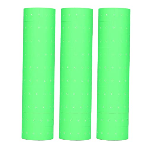 30 Rolls 15000 Price Gun Labels, Pricing Labels Single Row Price Gun Tag for Mx-5500 M5500 Fluorescent Green Price Marker Stickers - color: Green