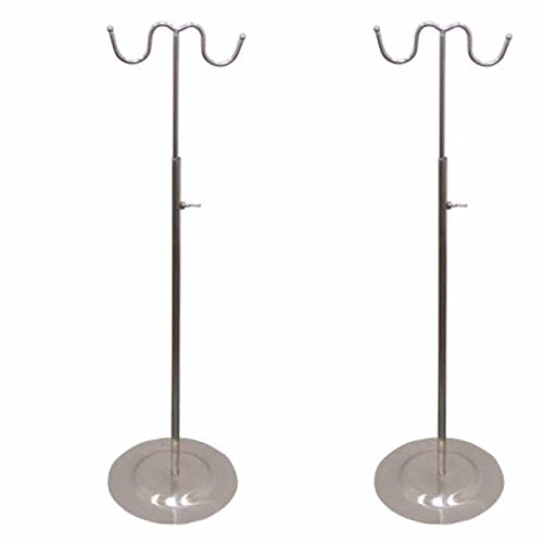 2 Pack Double Hook Handbag Display Stand Double Hook Metal Handbag Display Rack Stand 7z Acc - color: mirror