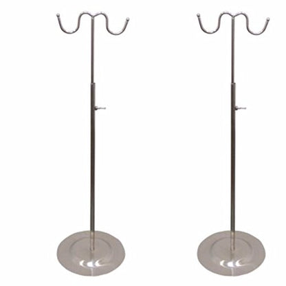 2 Pack Double Hook Handbag Display Stand Double Hook Metal Handbag Display Rack Stand 7z Acc - color: mirror