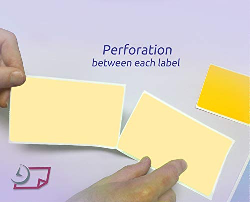 NextDayLabels 500 Rectangle Stickers, Color Coding Labels Roll, (3" x 5") - color: Natural