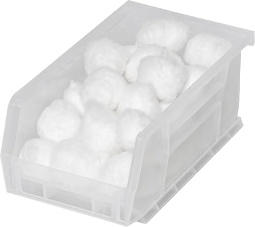 Akro-Mils 30220 AkroBins Plastic Storage Bins, 7"x4"x3", Clear, 24-Pack - color: Clear