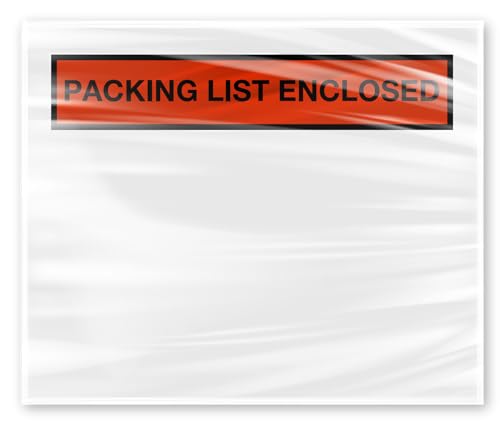 8NET 64000 Counts Packing List Envelopes 4.5’’ x 5.5’’, Clear Self-Adhesive, Packing Slips Invoice Mailing Packing Enclosed Pouches - size: 4-1/2" x 5-1/2" - 64000 pcs