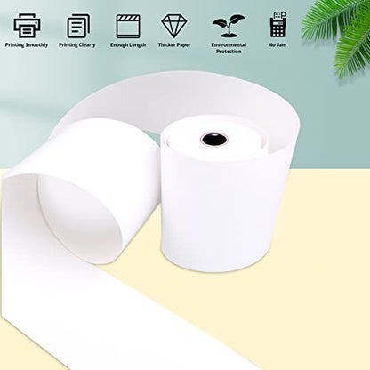 Jayard 2-1/4" X 85' Thermal Paper Rolls for Credit Card -2.25 x 85 ft Thermal Paper Rolls, 58mm Cash Register Rolls - Premium Register Tape Pos Thermal Printer Paper (10 Rolls) - size: 2-1/4" X 85', style: 10 Rolls
