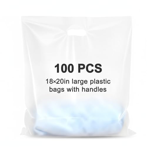 Maitys 100 Pcs Large Plastic Bags, 18 x 20 Inches, Clear - color: Clear, size: 18 x 20 Inches