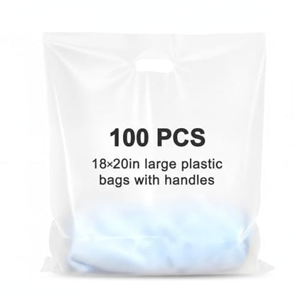 Maitys 100 Pcs Large Plastic Bags, 18 x 20 Inches, Clear - color: Clear, size: 18 x 20 Inches