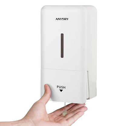 anydry Liquid Hand Soap Dispenser Wall Mounted 27oz Large Capacity White - color: Warm White