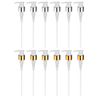 uxcell Soap Dispenser Pump Heads Gold White/Silver White 12 Pcs Pcs - color: Gold White/Silver White, size: 24/410