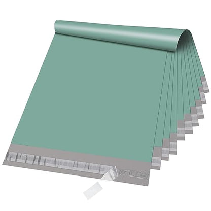 Metronic Poly Mailers 10x13 100 Pack, Small Strong Adhesive Shipping Bags - color: Grayed Jade Green, size: 10x13 100PC