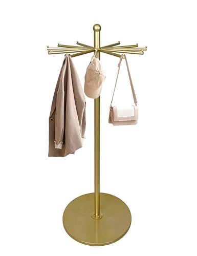 23-Inch Metal Rotating Purse & Scarf Display Rack,(Gold) - color: Gold