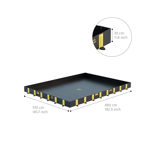 Justrite Rigid-Lock QuickBerm®, 12' x 16' x 12" - size: 12' x 16'