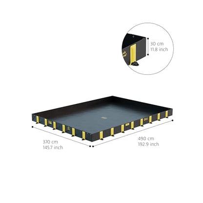 Justrite Rigid-Lock QuickBerm®, 12' x 16' x 12" - size: 12' x 16'