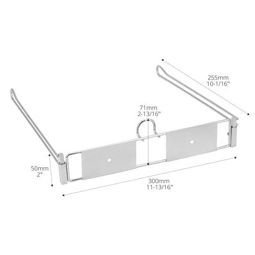 QWORK Bag Holder for Plastic Bags, T-Shirt Bag Rack Holder, T Shirts Bags Rack, Hanging Bag Rack, Fits Standard Bags, with Screws, 11.81" x 10.04" x 2.76"