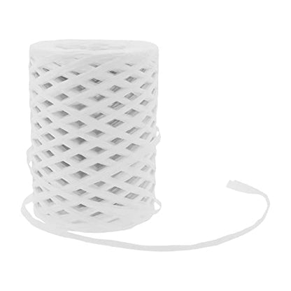 Mandala Crafts White Natural Paper Raffia Ribbon for Gift Wrapping Crafts - color: White, size: 1/4 Inch 100 Yards Raffia Ribbon