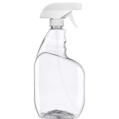 Spray Bottle - (Large - 26 Oz) - All-Purpose, Empty/Reuseable, Heavy Duty, Clear PET Plastic, Trigger Sprayer, Industrial Size, Chemical Resistant, MADE IN USA (1 Pack, Clear)