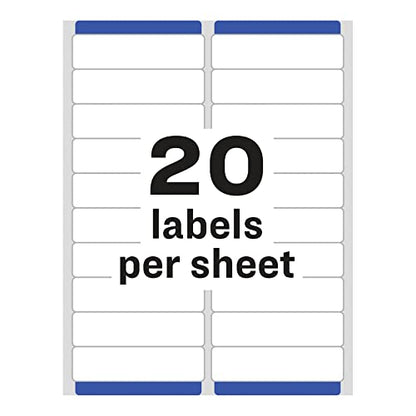 Avery Easy Peel Printable Address Labels, Sure Feed Technology, 1" x 4", White, 2,000 Blank Mailing Labels (08461) - style: 2,000 Labels